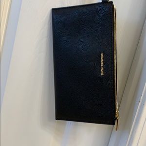 Michael Kors Black Pebbled Leather Clutch/ Wallet
